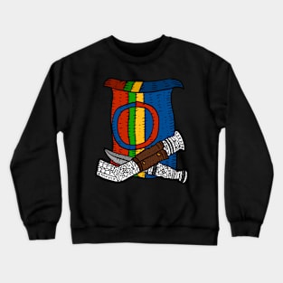 a flag logo hand drawn for the sami people. with traditional knives. Crewneck Sweatshirt